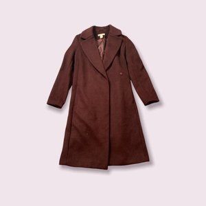 H&M Burgundy Peacoat Coat